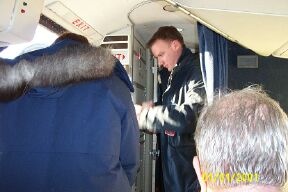 Crew prepare for Flin Flon deplaning