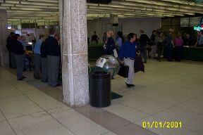 Clandestine photo of Winnipeg Airport security check