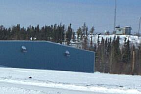 Arena with Radio Station in the background