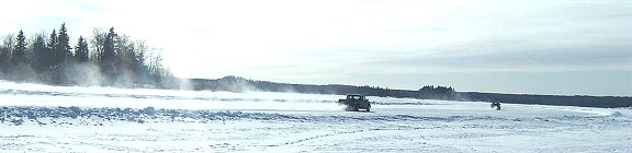 Winter Road Traffic on the river