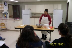 Bannock cooking demonstration