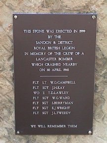 [15] Memorial Plaque with Names of the Lancaster Crew
