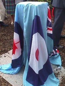 [1] Monument Draped with RCAF and RAF Flags