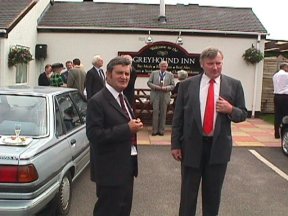 [1] Peter Selby (Legion Chairman) and Mr. Stone (Keeper of the Stone) at the Greyhound Inn Reception