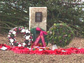 Memorial to the Crew of Lancaster KB879 at the crash site near Sandon