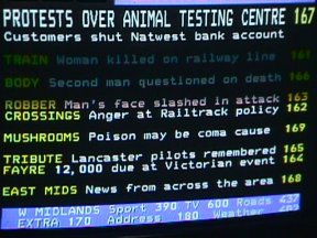 [12] Teletext Announcement of the Dedication on the Berrisford TV