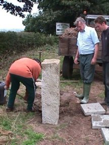 [8] Mr. Stone and Son Look On As Robert Selby Adds Finishing Touches