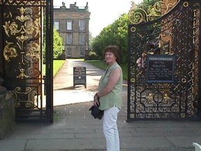[1] Margaret Jones Entering the Main Gate to Chatsworth