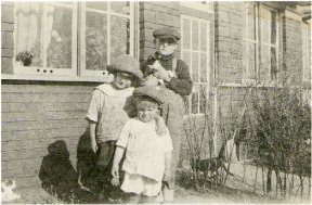 Campbell Kids at Flett's House Across the Road