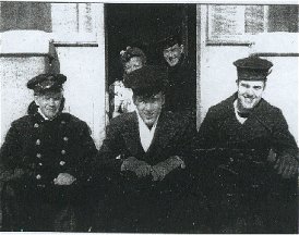 Back: Martin McGregor ~ Front: L-R Martin's dad, Jack Brown, Ernie Brown