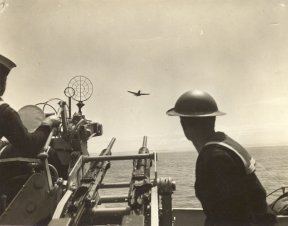 Mock attack by RCAF--Nanoose, B.C.