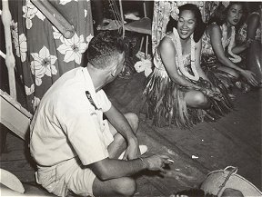 Hawaiian Hula Girls Aboard, October 12 [1944]