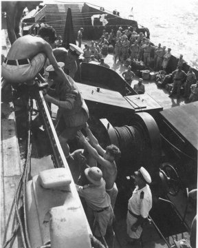 Ex-POWs helped aboard PR from US landing barge