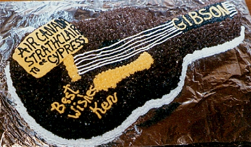 Gibson Guitar Going Away Cake for Musician