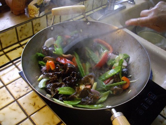 First June dish - Stir crazy on induction cooktop!