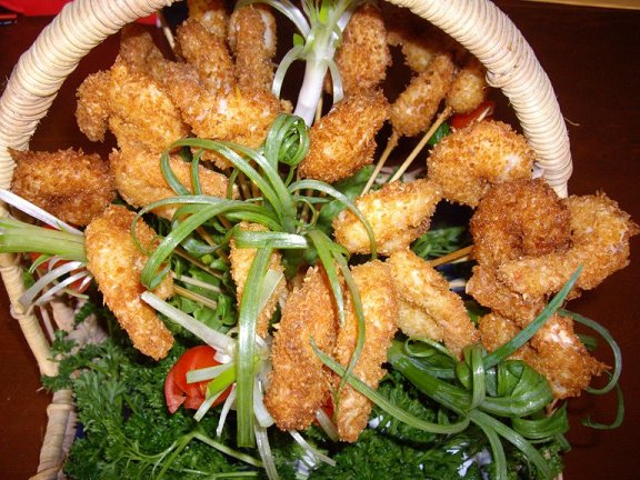 Coconut shrimp bouquet