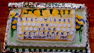 Secretary Retirement Cake with Typewriter