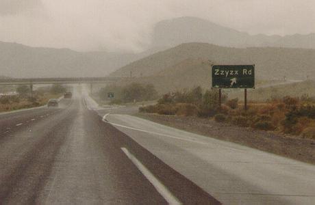 Interstate 15 near Baker, California. This photo was taken in 1999 by Alvin Brattli.
