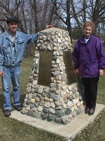 Cairn with patients' names dating back to the 1800s