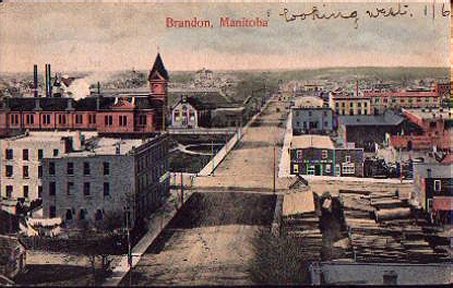 Looking West over Brandon ~ 1907