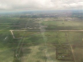 Approaching the airport while the Cornell lands